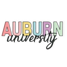 script Auburn University decal